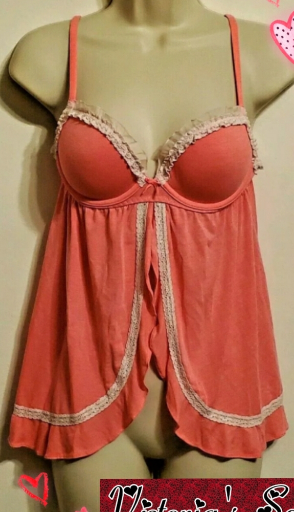 Victorias Secret Chemise Pink 34B Nighty Sexy New